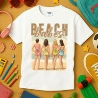 Beach Vibes Summer Holiday Funny Vacation Kids T-Shirt thumb 3