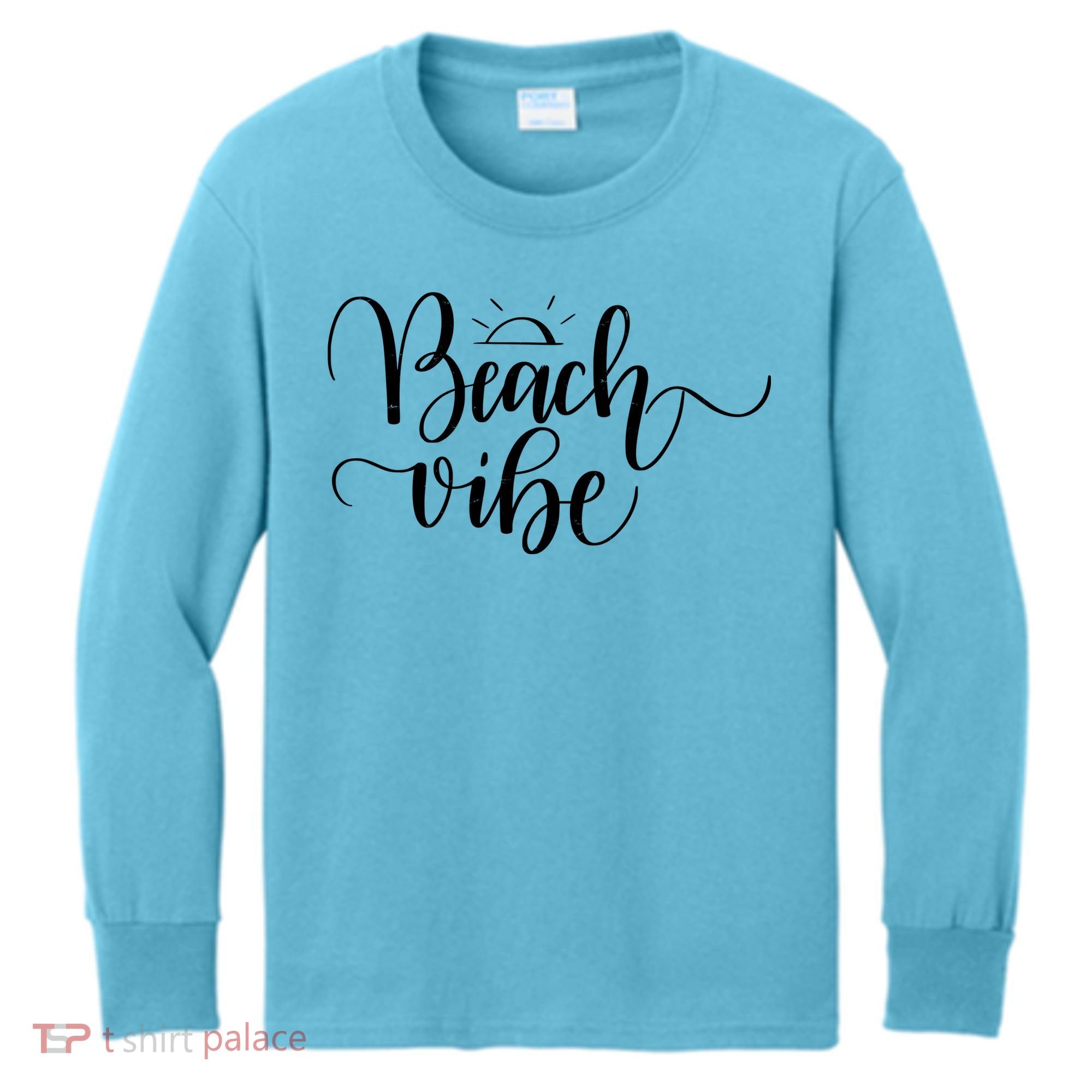 Beach Vibe Summer Fun Kids Long Sleeve Shirt
