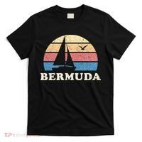 Bermuda Vintage Sailboat 70s Throwback Sunset T-Shirt thumb 0