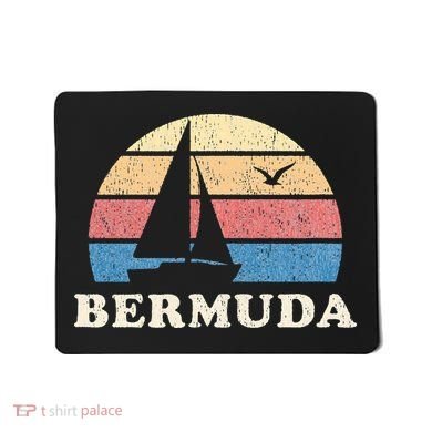 Bermuda Vintage Sailboat 70s Throwback Sunset Mousepad