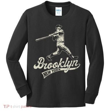 Baseball Vintage Style Brooklyn Kids Long Sleeve Shirt