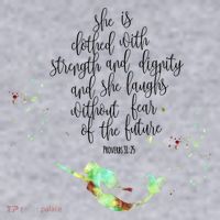 Bible Verse She Is Clothed In Strength And Dignity Mermaid Gift Women's Sweatshirt thumb 2