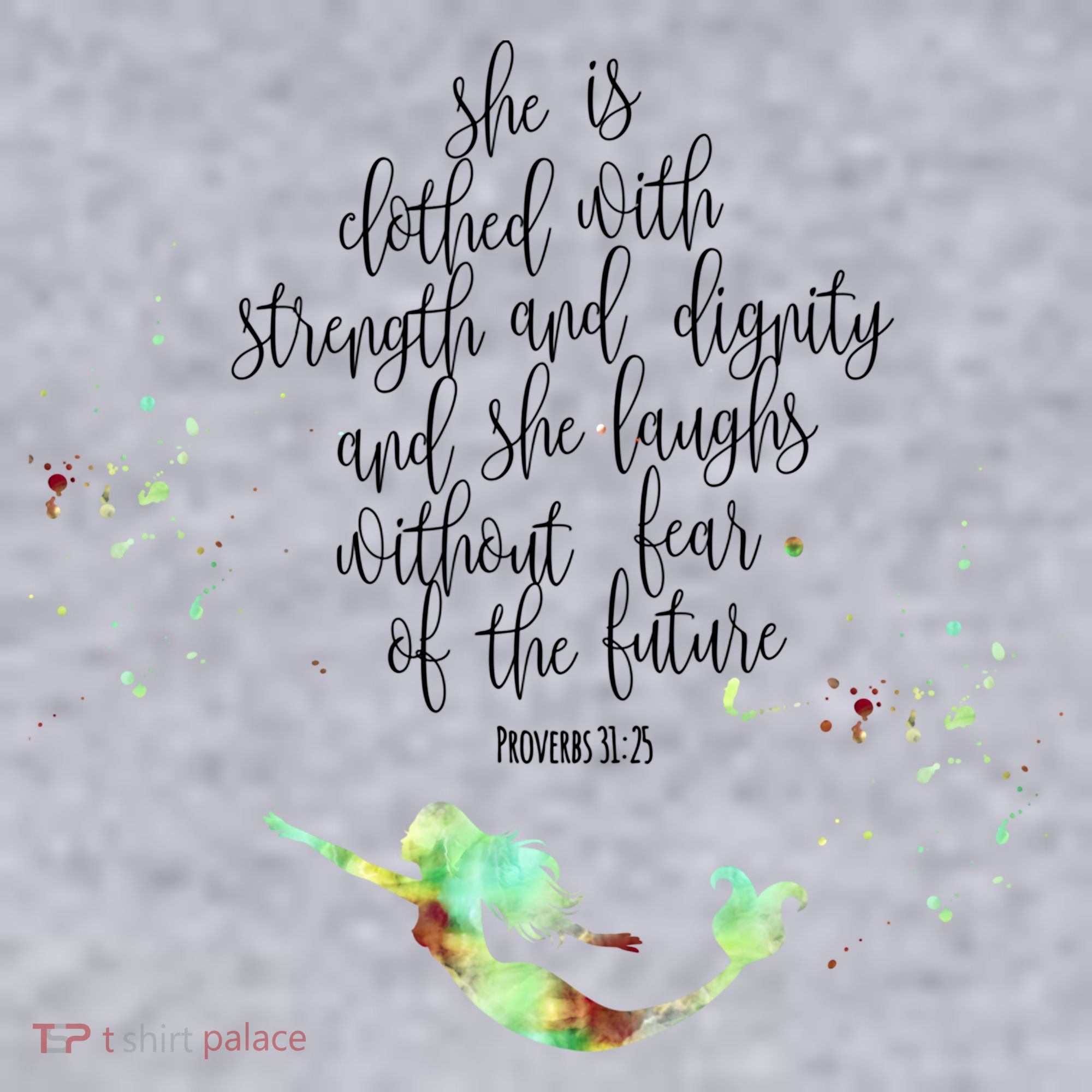 Bible Verse She Is Clothed In Strength And Dignity Mermaid Gift Women's Sweatshirt