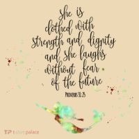 Bible Verse She Is Clothed In Strength And Dignity Mermaid Gift Tote Bag thumb 4