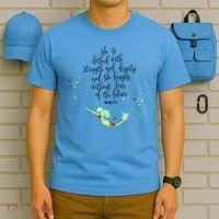 Bible Verse She Is Clothed In Strength And Dignity Mermaid Gift T-Shirt thumb 5