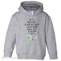 Bible Verse She Is Clothed In Strength And Dignity Mermaid Gift Toddler Hoodie thumb 0