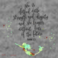Bible Verse She Is Clothed In Strength And Dignity Mermaid Gift Toddler Hoodie thumb 2