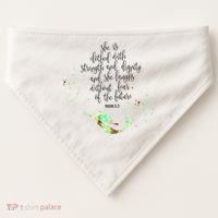 Bible Verse She Is Clothed In Strength And Dignity Mermaid Gift USA-Made Doggie Bandana thumb 0