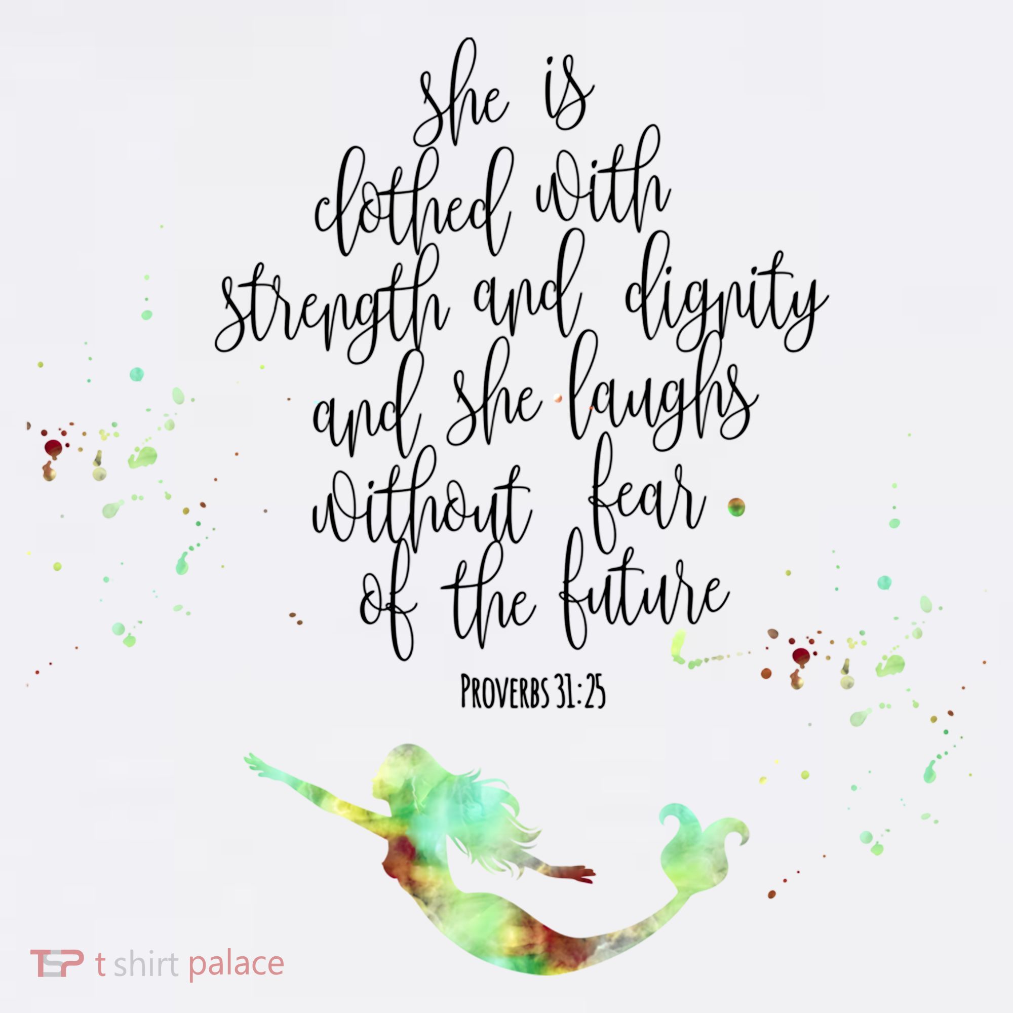 Bible Verse She Is Clothed In Strength And Dignity Mermaid Gift Mousepad