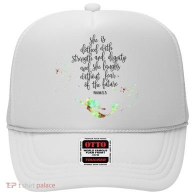 Bible Verse She Is Clothed In Strength And Dignity Mermaid Gift Hat