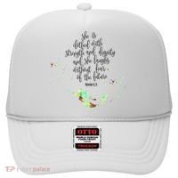 Bible Verse She Is Clothed In Strength And Dignity Mermaid Gift Hat thumb 0