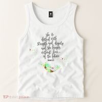 Bible Verse She Is Clothed In Strength And Dignity Mermaid Gift Tank Top thumb 2