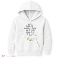 Bible Verse She Is Clothed In Strength And Dignity Mermaid Gift Kids Hoodie thumb 0