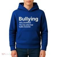 Bullying Verb The Only Action That Builds Character Kids Hoodie thumb 4