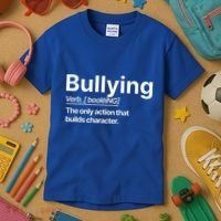 Bullying Verb The Only Action That Builds Character Kids T-Shirt thumb 3