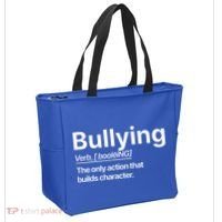 Bullying Verb The Only Action That Builds Character Tote Bag thumb 2