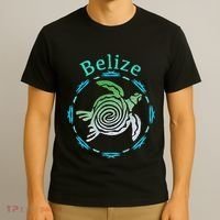 Belize Vintage Tribal Turtle Gift T-Shirt thumb 3