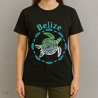 Belize Vintage Tribal Turtle Gift T-Shirt thumb 4