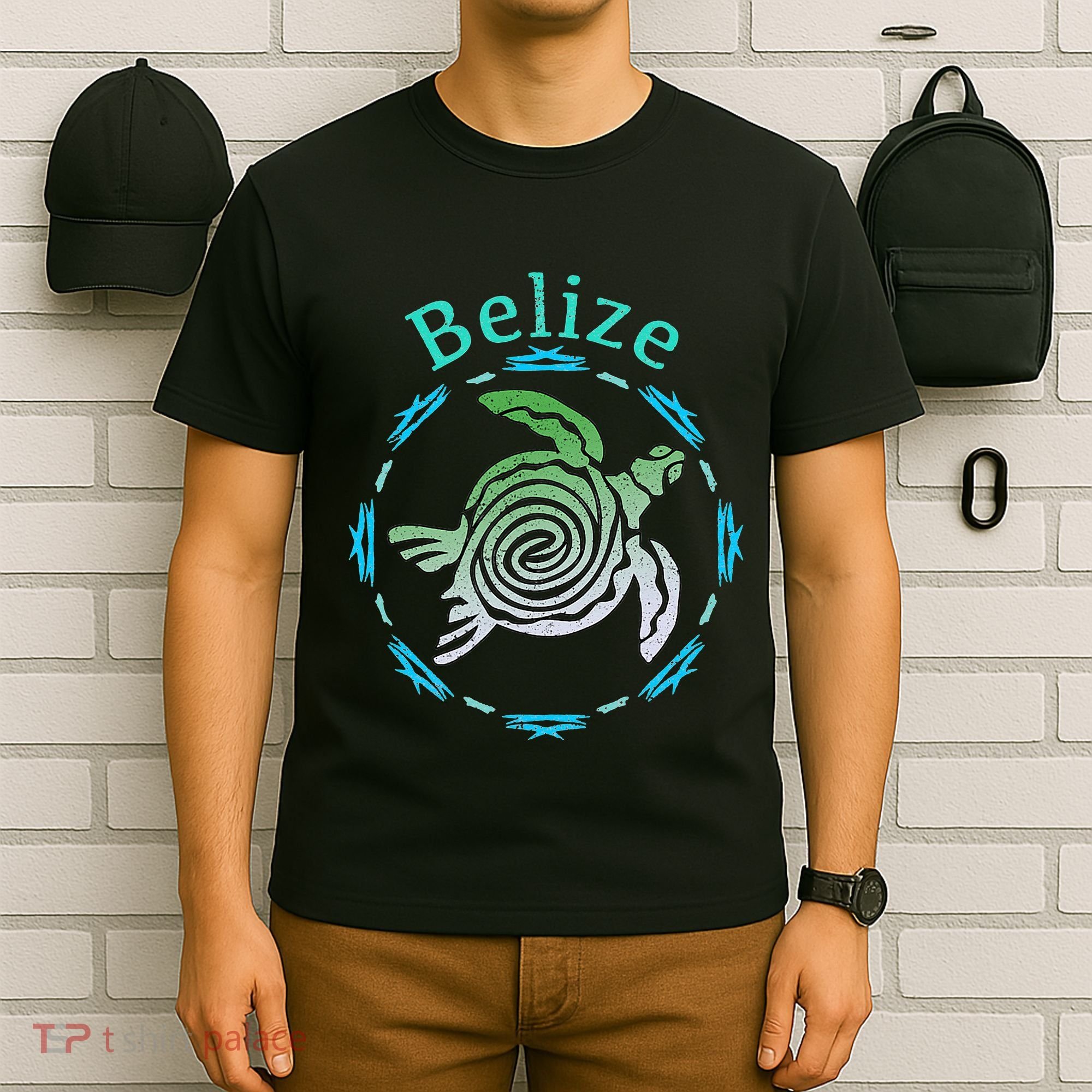Belize Vintage Tribal Turtle Gift T-Shirt
