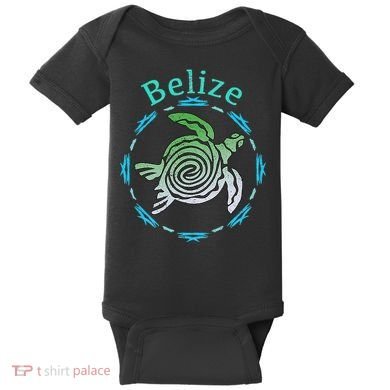 Belize Vintage Tribal Turtle Gift Baby Bodysuit