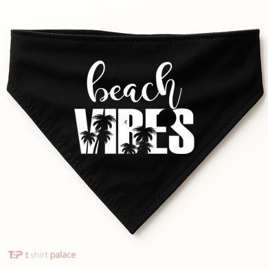 Beach Vibes Tropical Vacation USA-Made Doggie Bandana