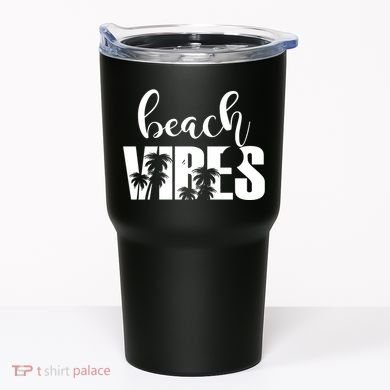 Beach Vibes Tropical Vacation Tumbler