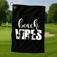 Beach Vibes Tropical Vacation Golf Towel thumb 1