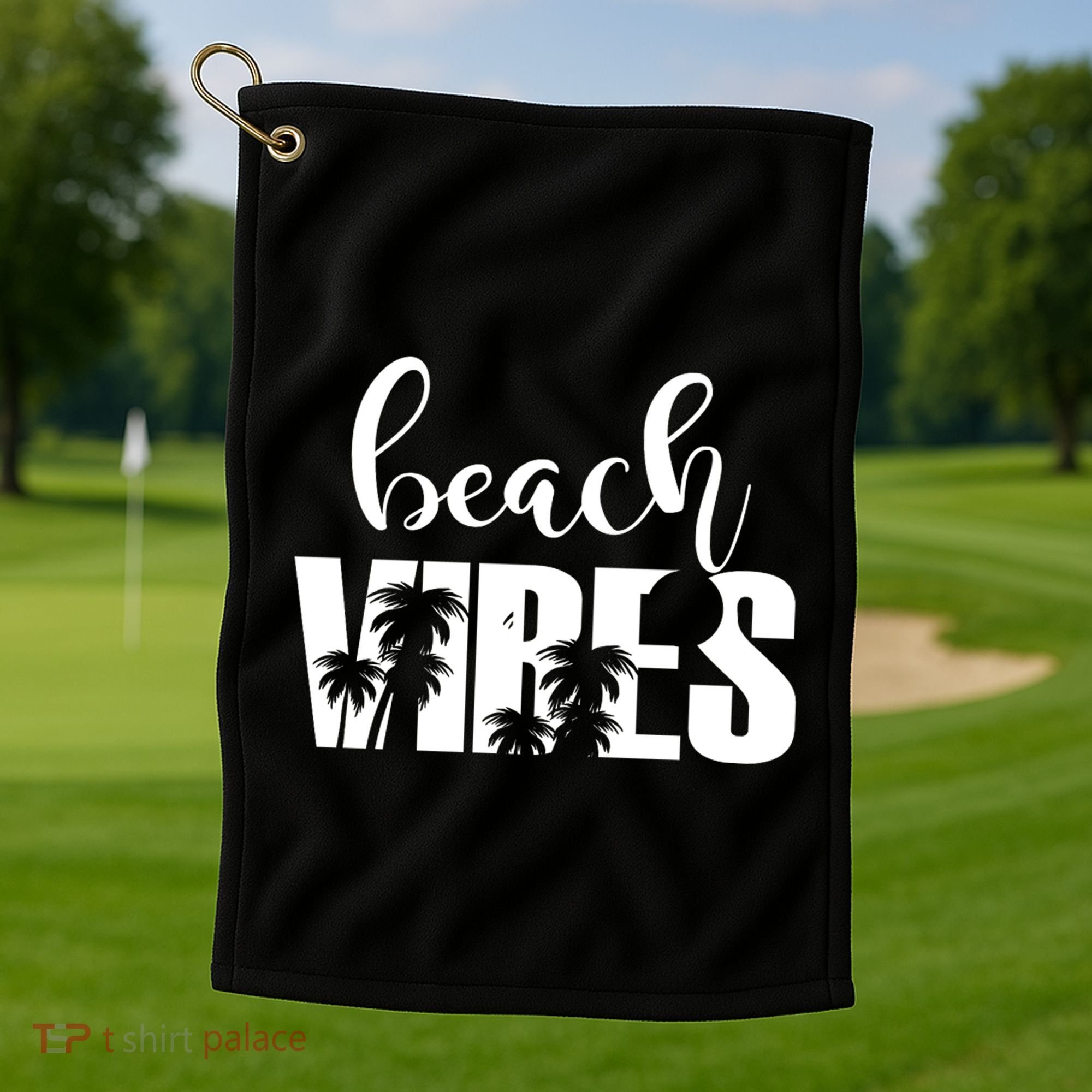 Beach Vibes Tropical Vacation Golf Towel