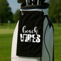 Beach Vibes Tropical Vacation Golf Towel thumb 2