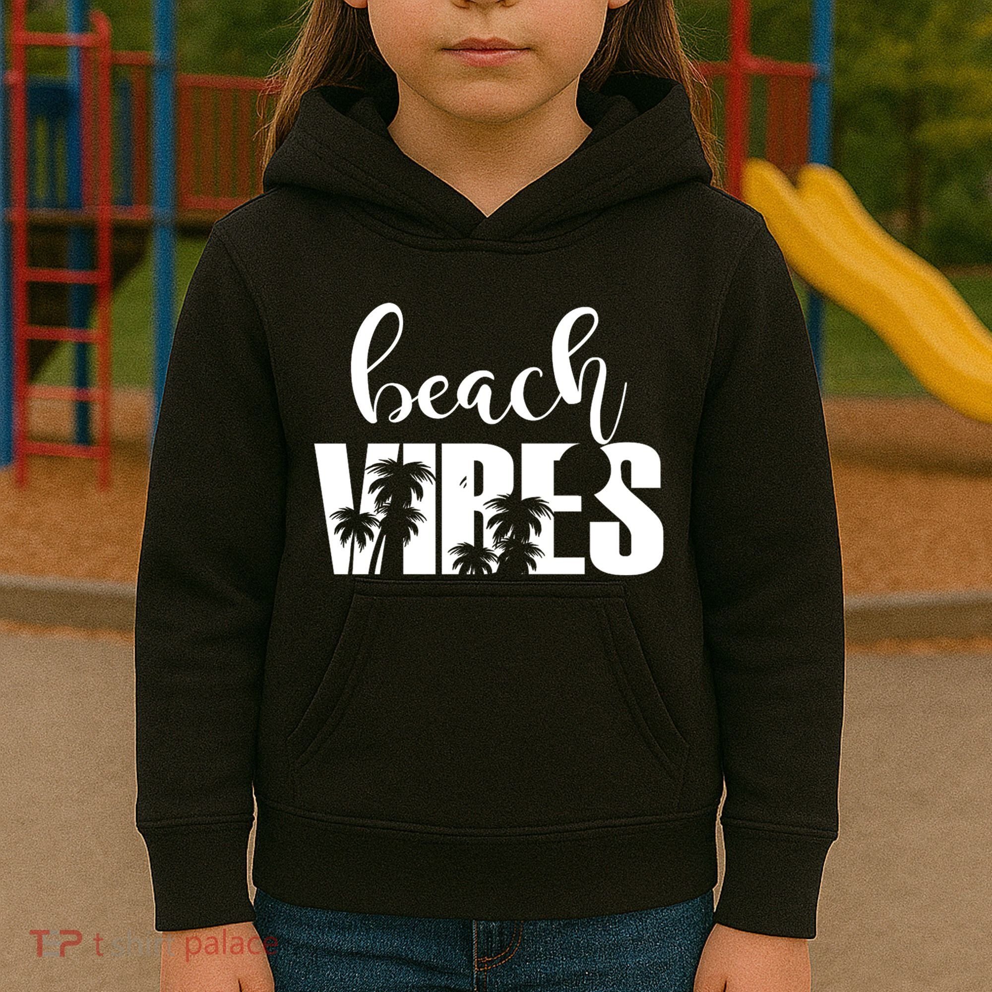 Beach Vibes Tropical Vacation Kids Hoodie