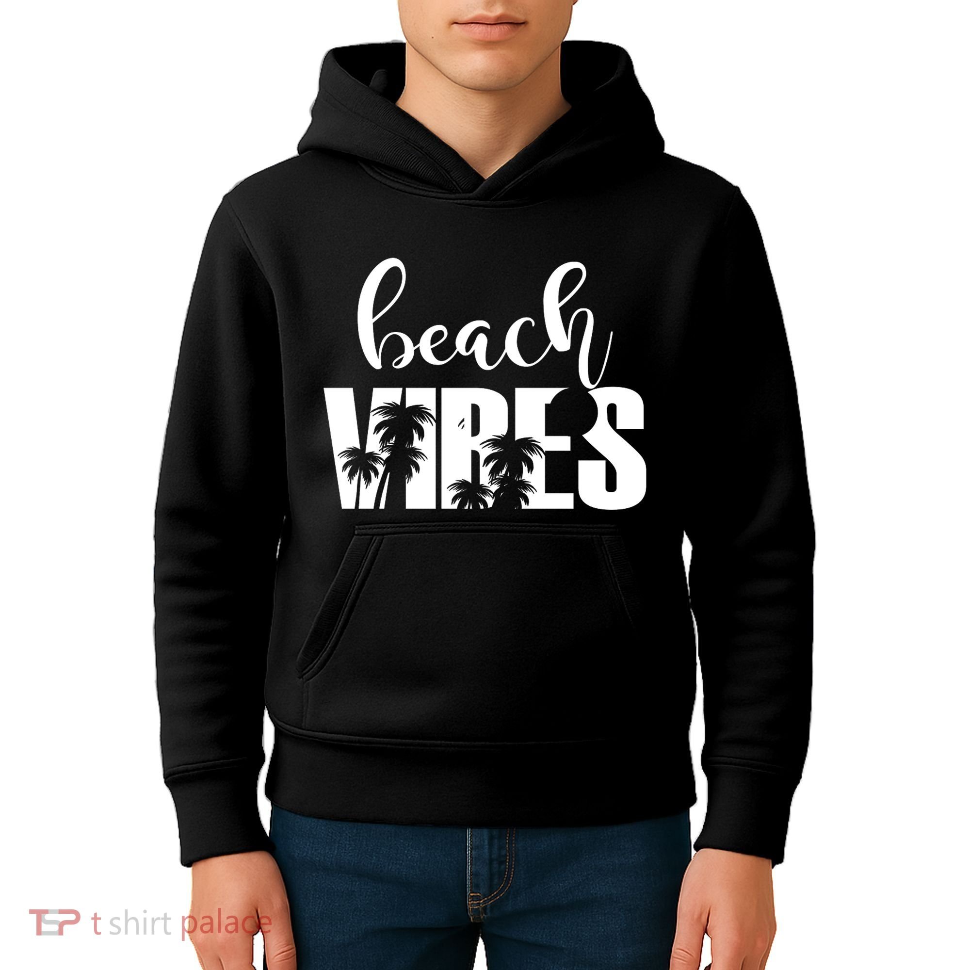 Beach Vibes Tropical Vacation Kids Hoodie