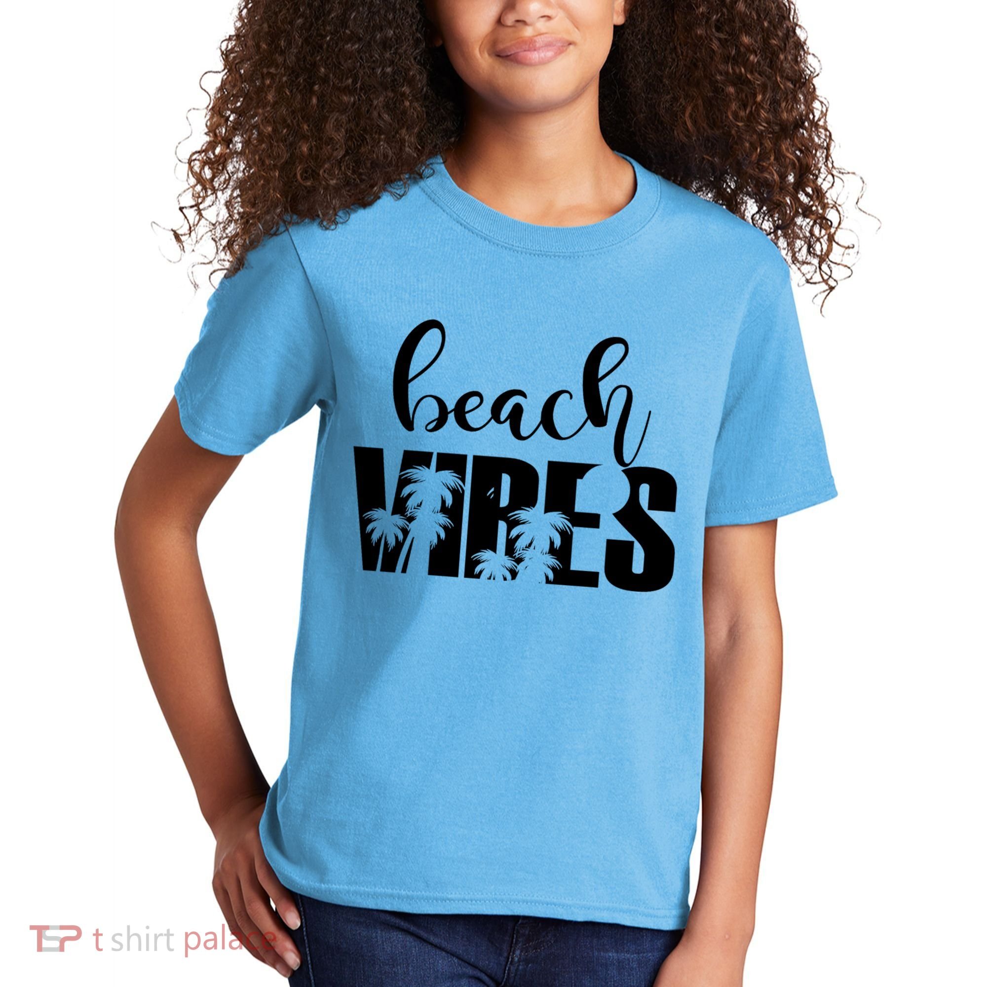 Beach Vibes Tropical Vacation Kids T-Shirt