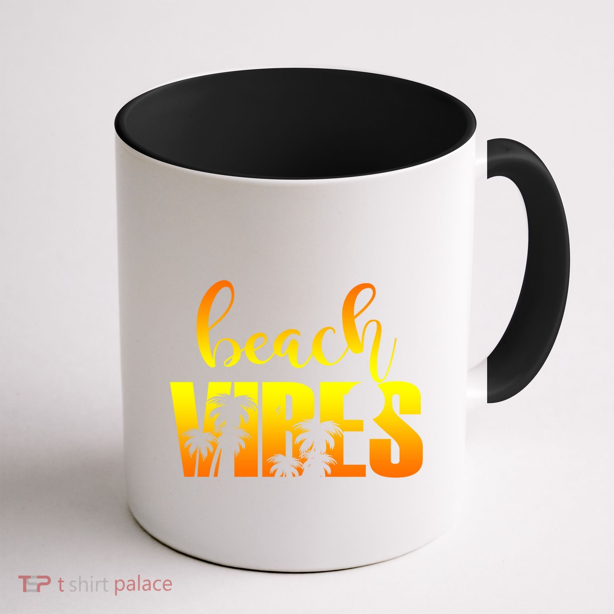 Beach Vibes Tropical Sunset Vacation Coffee Mug