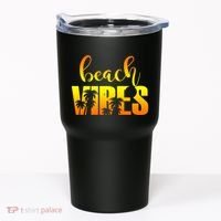 Beach Vibes Tropical Sunset Vacation Tumbler thumb 0