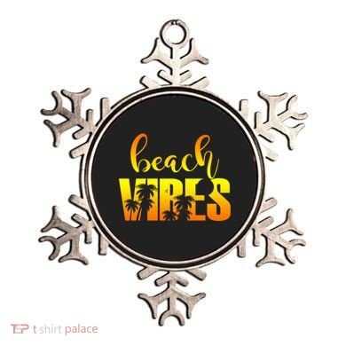 Beach Vibes Tropical Sunset Vacation Ornament