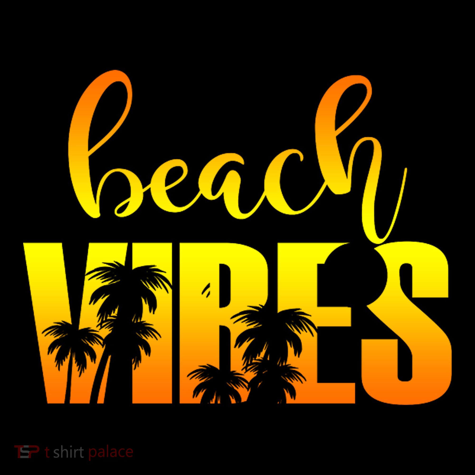 Beach Vibes Tropical Sunset Vacation Ornament