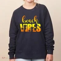 Beach Vibes Tropical Sunset Vacation Women's Sweatshirt thumb 0