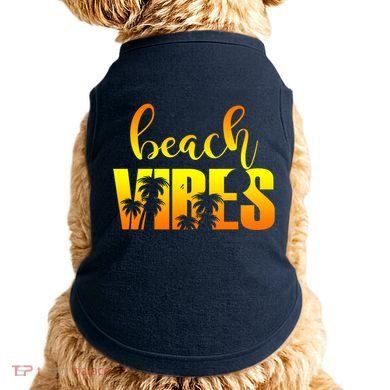 Beach Vibes Tropical Sunset Vacation Doggie Tank