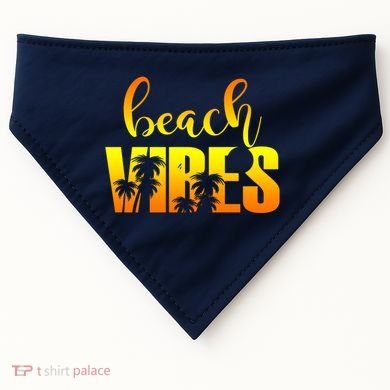 Beach Vibes Tropical Sunset Vacation USA-Made Doggie Bandana