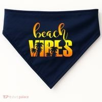 Beach Vibes Tropical Sunset Vacation USA-Made Doggie Bandana thumb 0