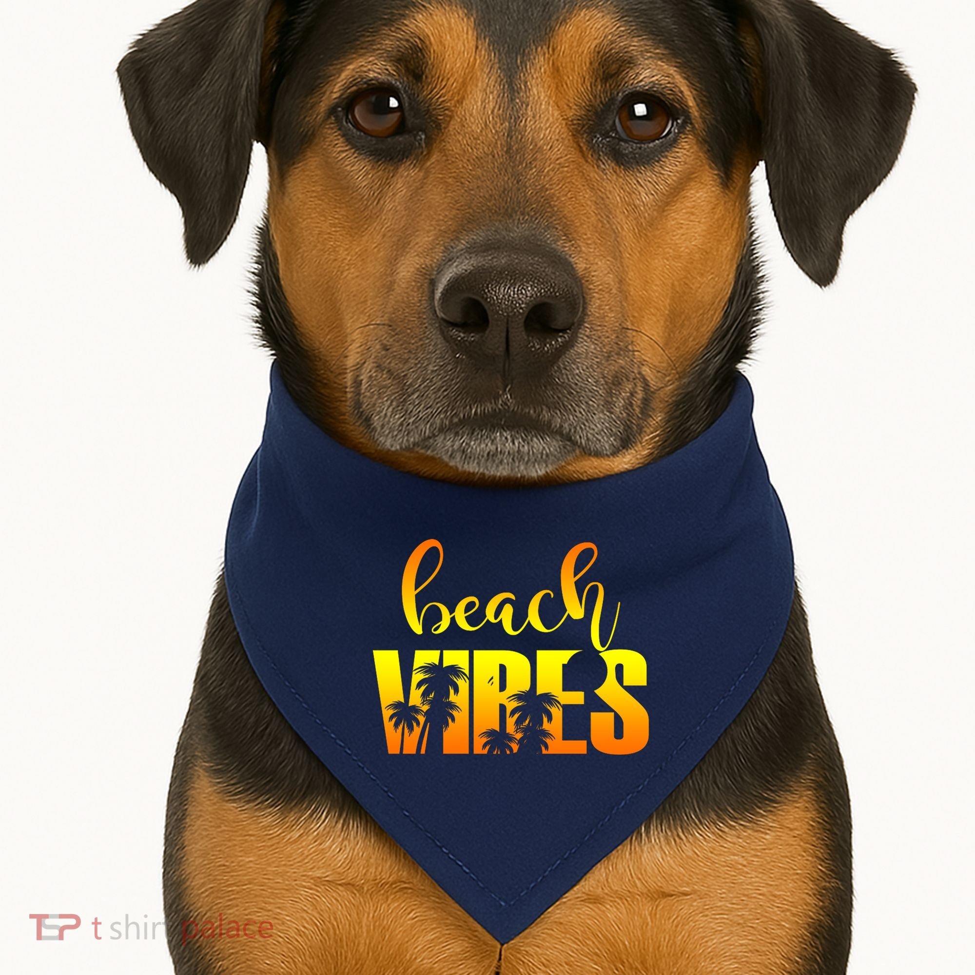 Beach Vibes Tropical Sunset Vacation USA-Made Doggie Bandana