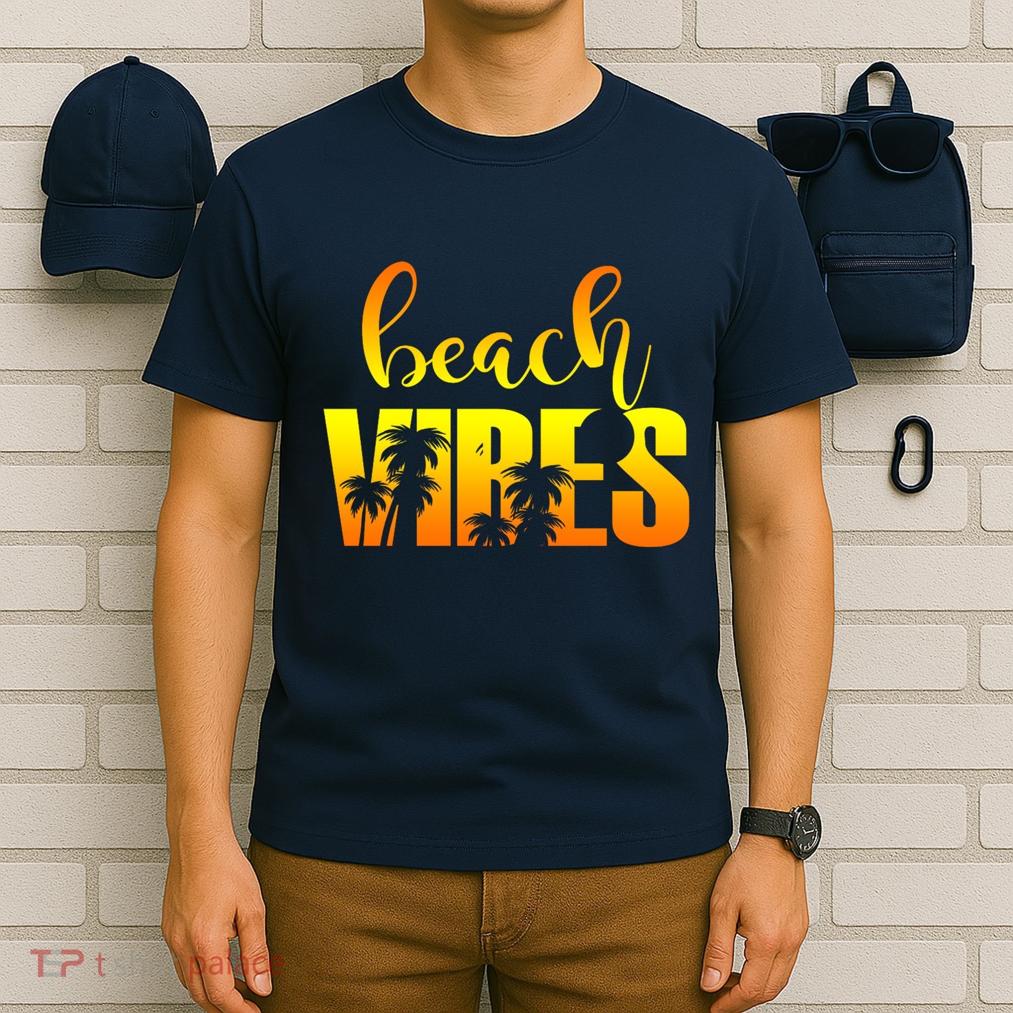 Beach Vibes Tropical Sunset Vacation T-Shirt