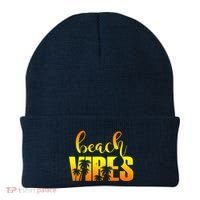 Beach Vibes Tropical Sunset Vacation Beanie thumb 0