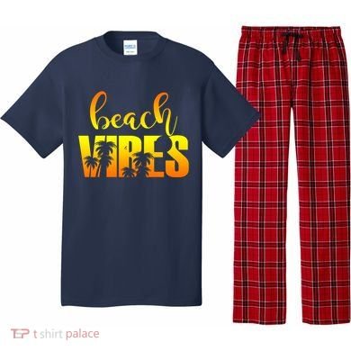 Beach Vibes Tropical Sunset Vacation Pajama Set