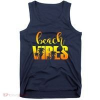 Beach Vibes Tropical Sunset Vacation Tank Top thumb 0