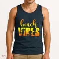 Beach Vibes Tropical Sunset Vacation Tank Top thumb 3