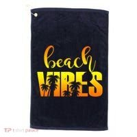 Beach Vibes Tropical Sunset Vacation Golf Towel thumb 0