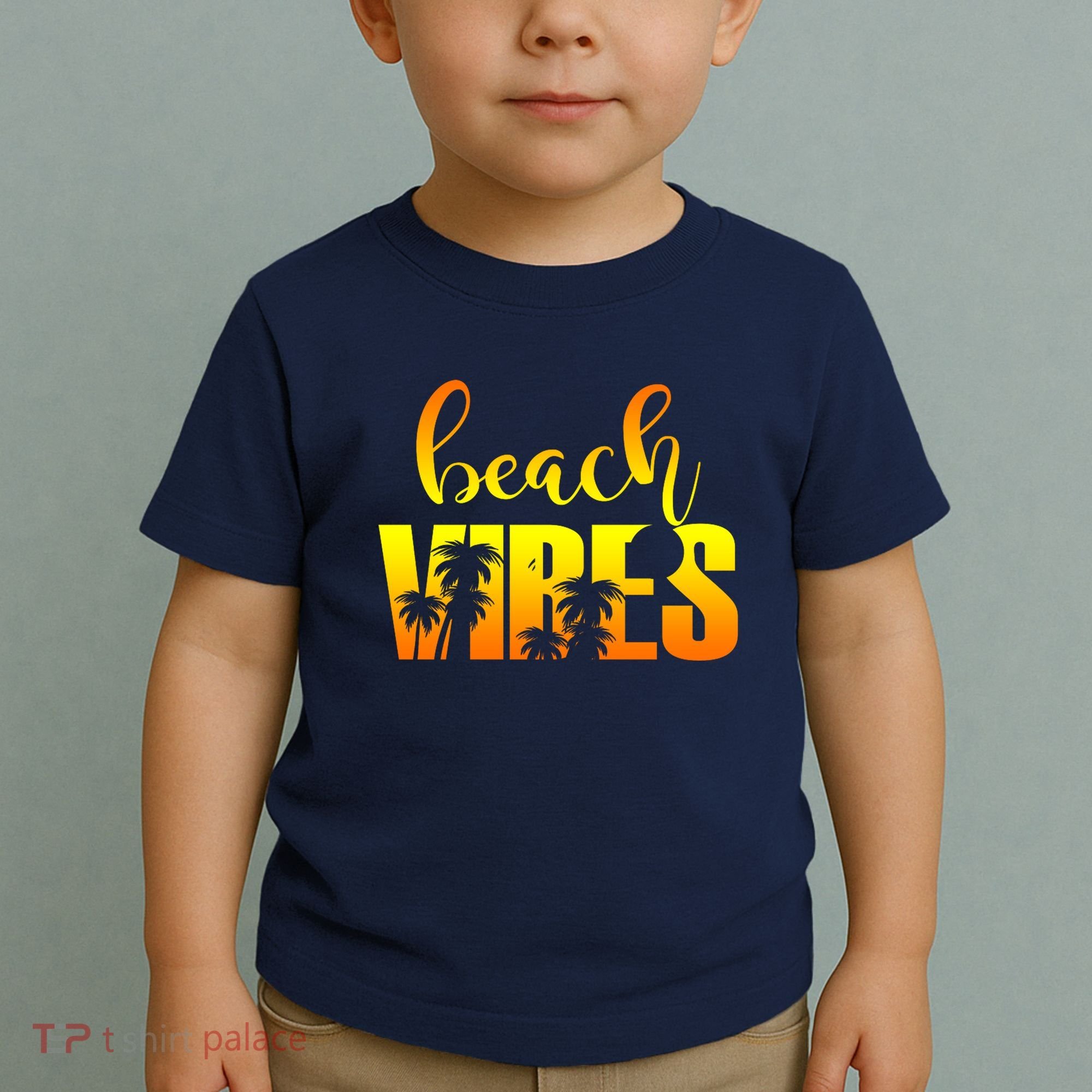 Beach Vibes Tropical Sunset Vacation Toddler T-Shirt