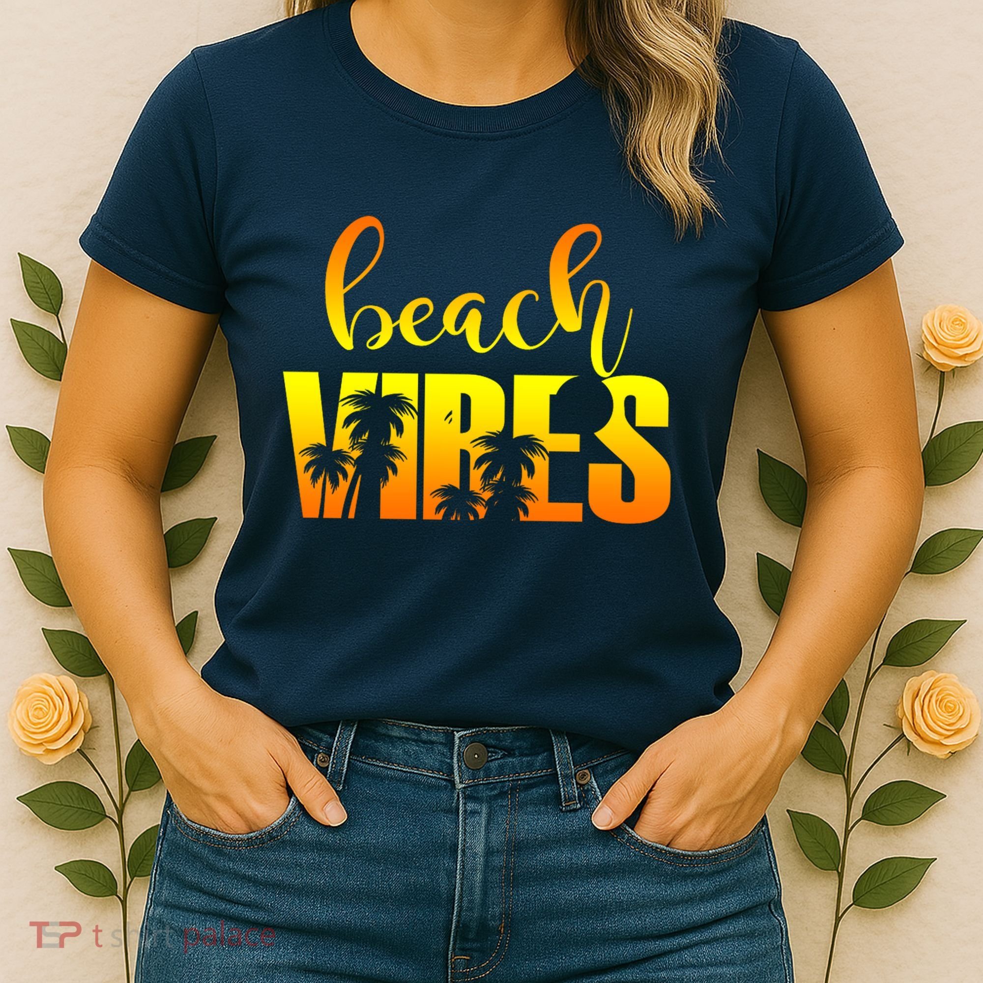 Beach Vibes Tropical Sunset Vacation Women's T-Shirt