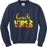 Beach Vibes Tropical Sunset Vacation Kids Sweatshirt thumb 0